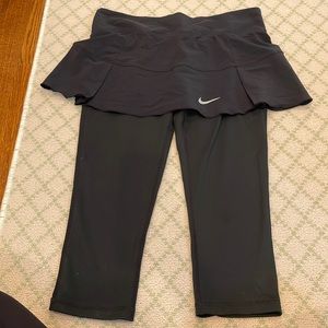 Black Nike Tennis Skirt with Built in Leggings